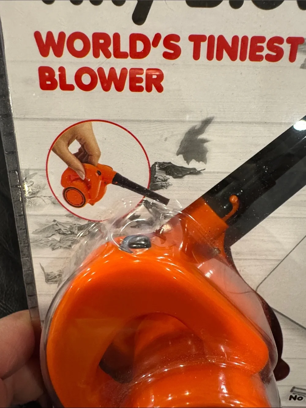 Worlds Tiniest Blower Orange & Black. USB Powered